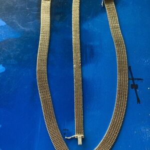 14 karat gold necklace and bracelet